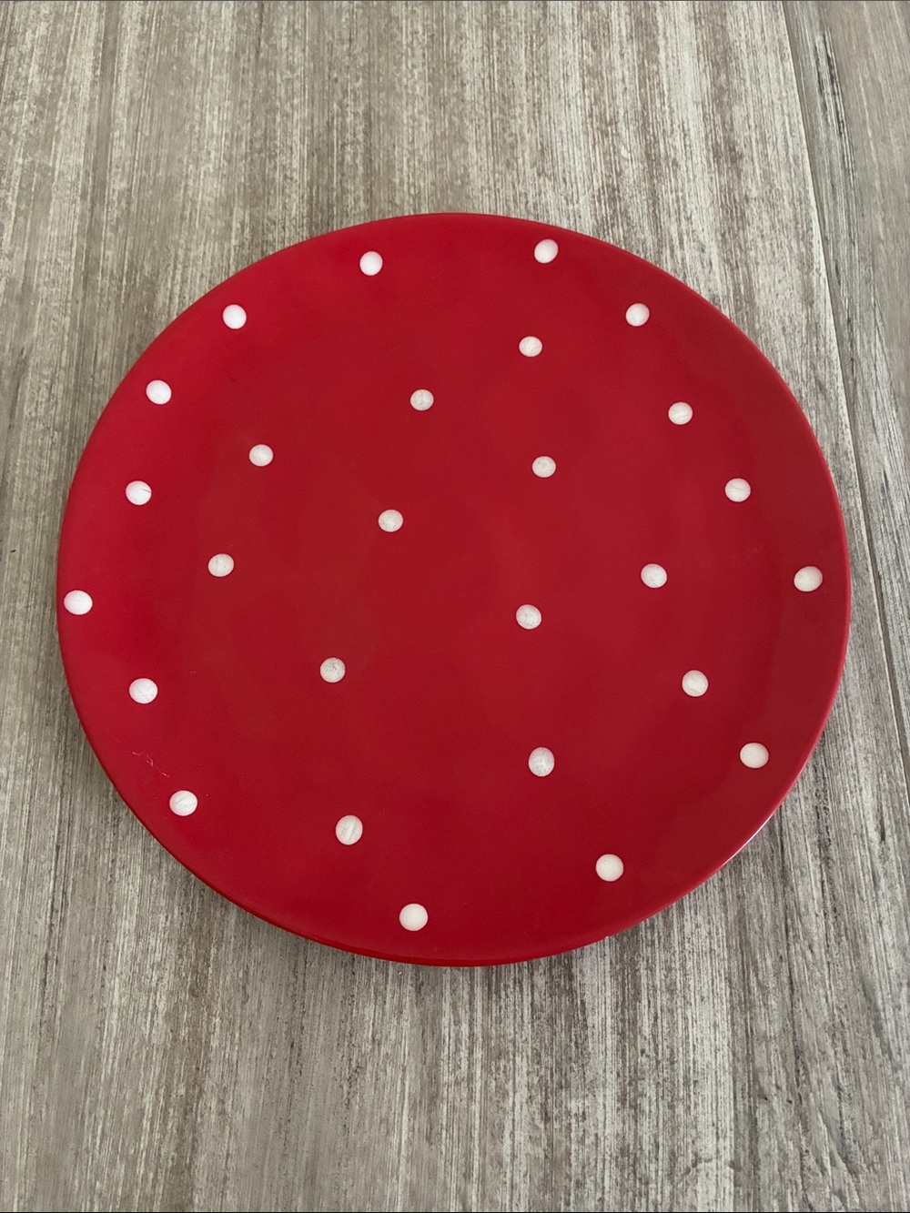 Set of 2 Maxwell Williams Red Sprinkle Dinner Plates - Polka Dots